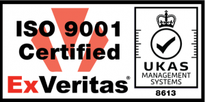 Ex Veritas ISO 9001 accredited management system logo